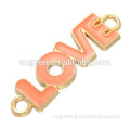 zinc alloy alphabet jewelry findings love components enamel love necklace pendant